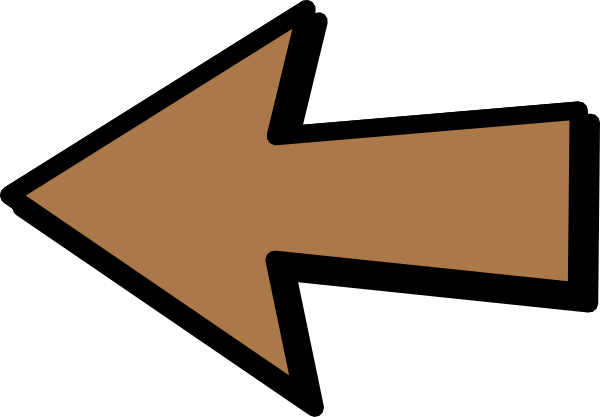 Left Arrow Brown Clip Art - Arrow Clip Art (600x417)