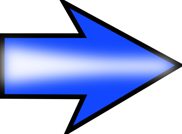 Arrow Blue Right Clip Art - Right Clipart (600x441)