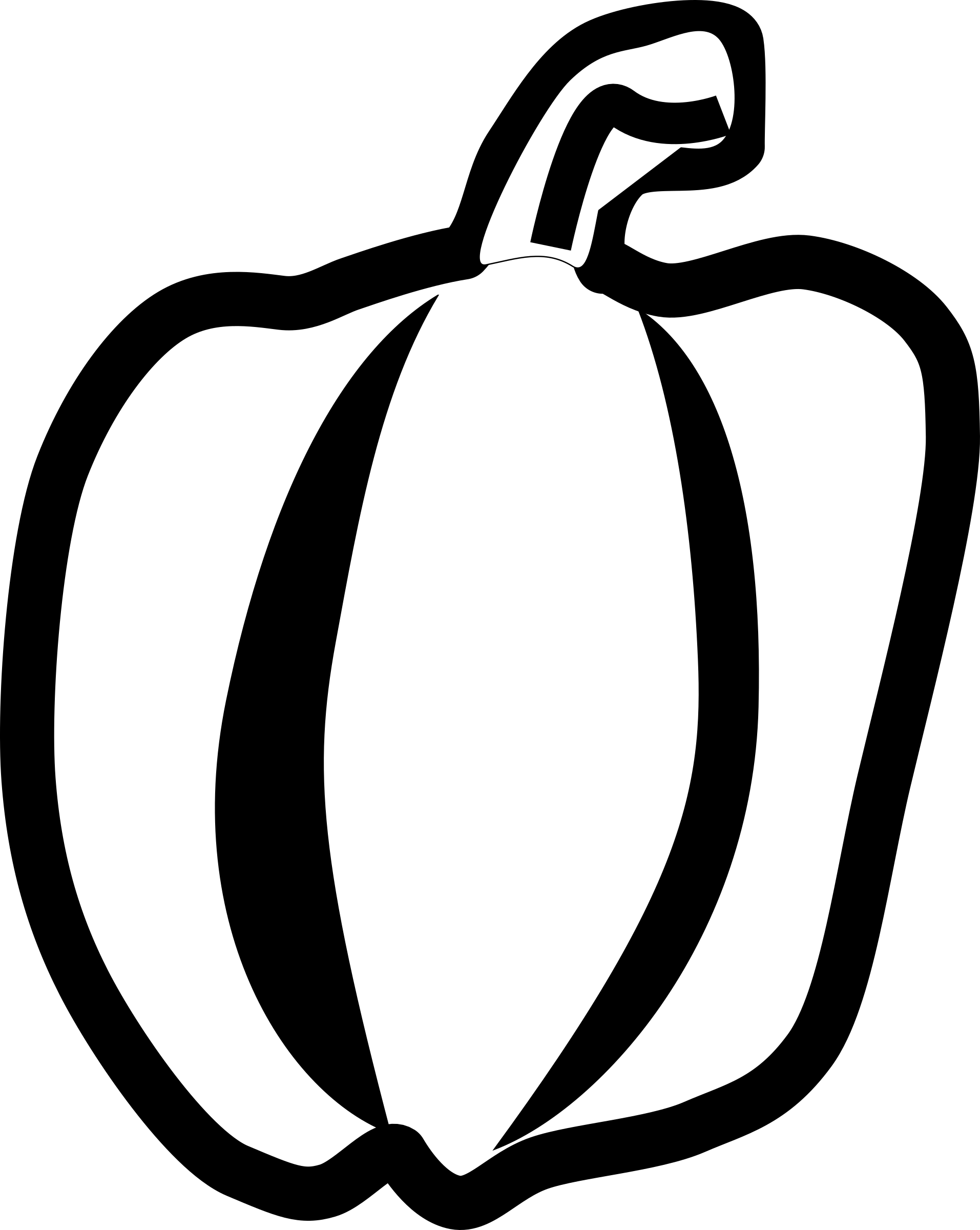 Download Big Im - Green Pepper Drawing (1913x2400)