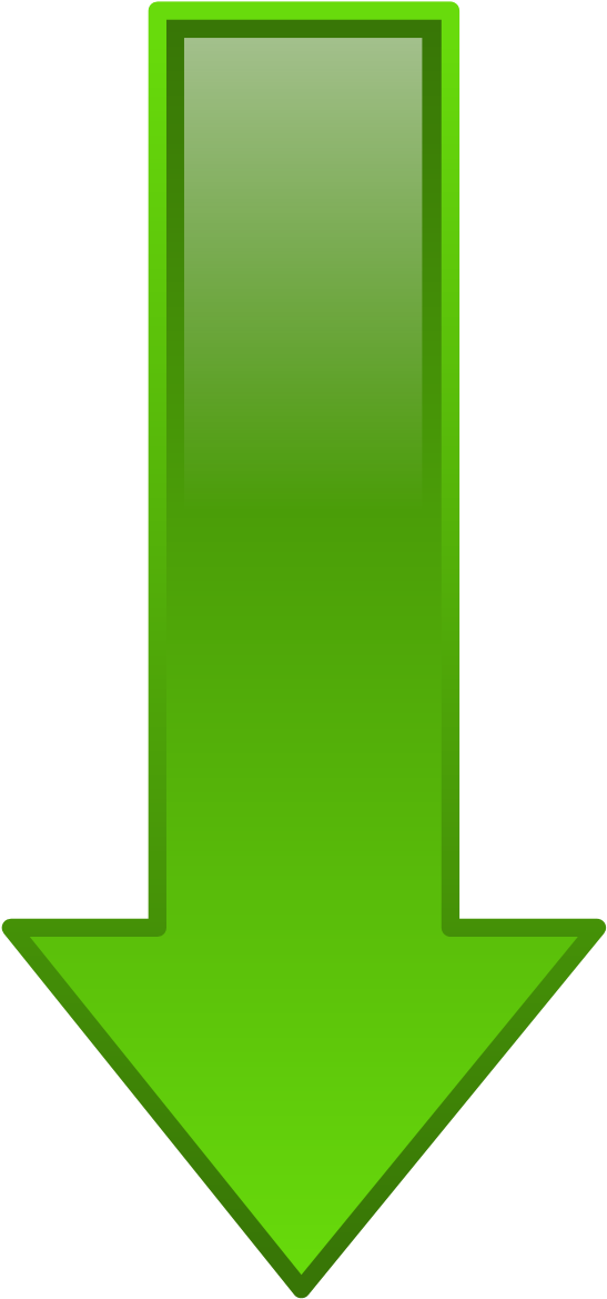 Arrow Down Green Clipart By Anonymous - Green Arrow Down Png (587x1200)