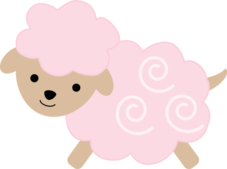 Lamb / Sheep Clip Art - Sheep Pink Clip Art (900x670)