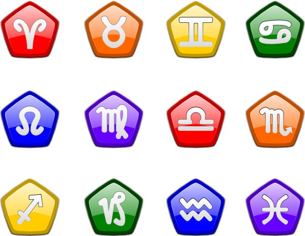Zodiac Icons Png Clip Art - Zodiac Icons Png (600x464)