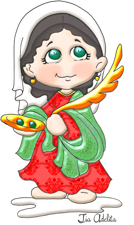 Santa Luzia - Desenho De Santa Luzia Para Colorir (490x800)