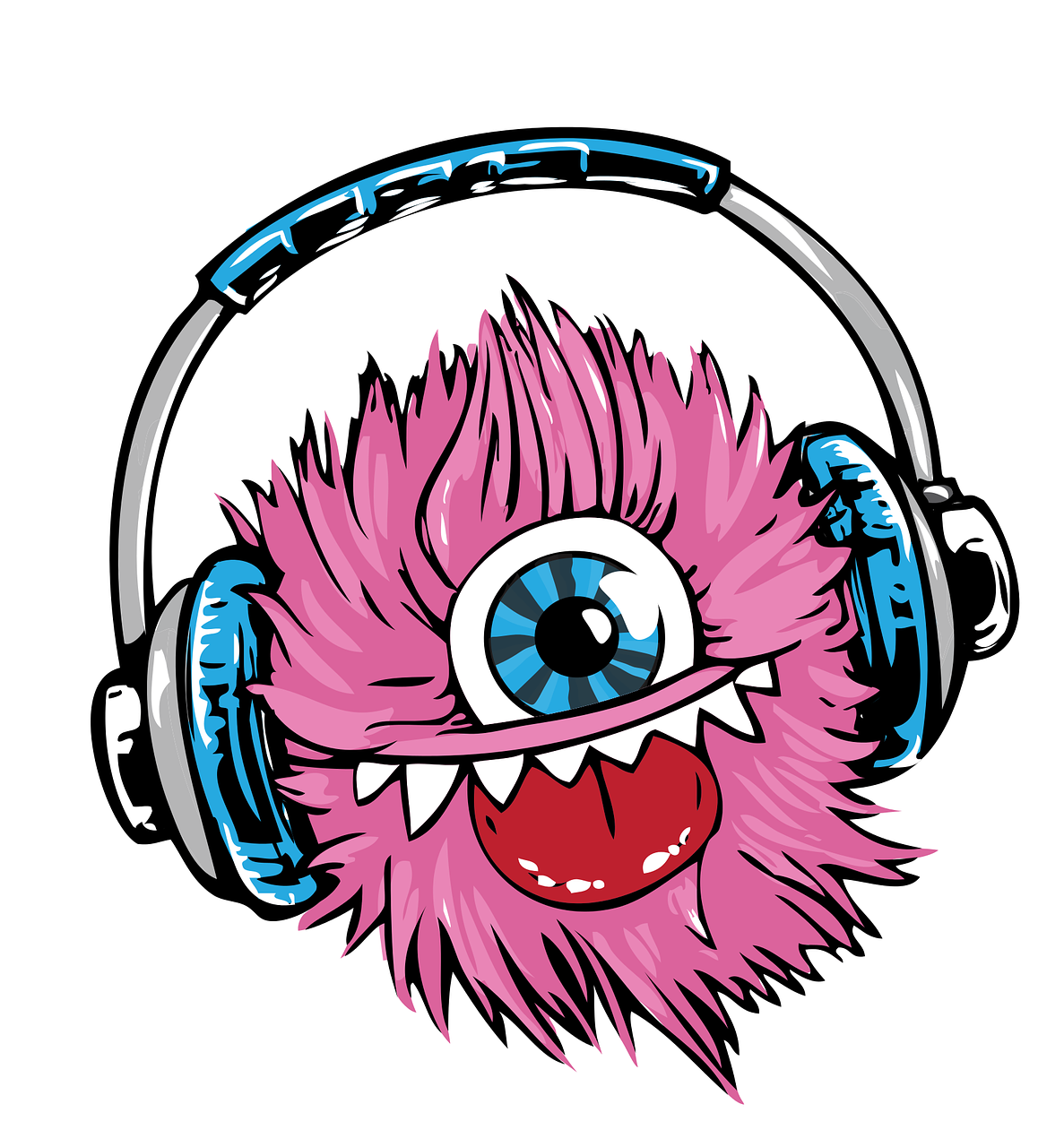 Monster Headphones Headset Transparent Image - Music Monster Clipart (1187x1280)