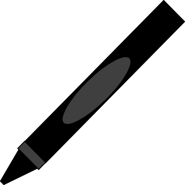 Black Crayon - Arrow Pointing Diagonally Up (600x600)