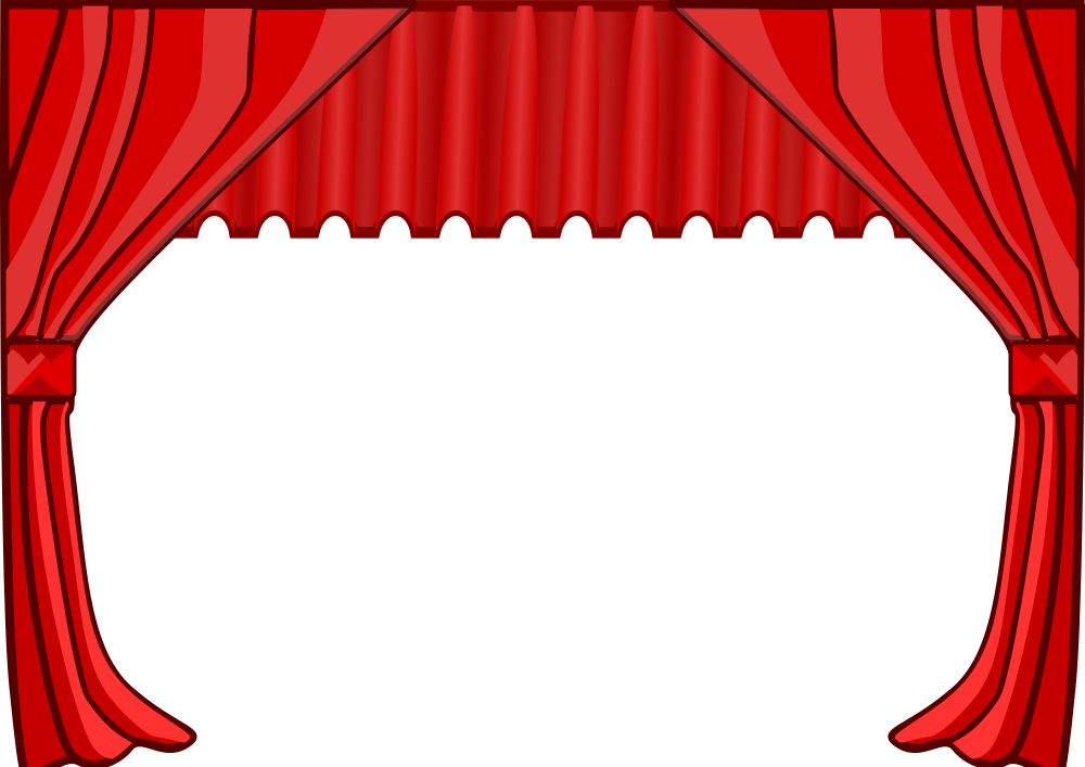 Theatervorhang Clipart - Theater Curtains Clip Art (1061x750)