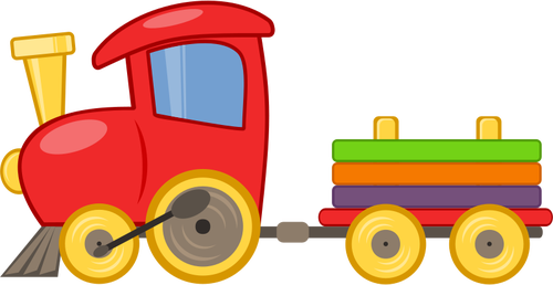Spielzeug Fahrzeug Vektor - Cartoon Train (500x258)