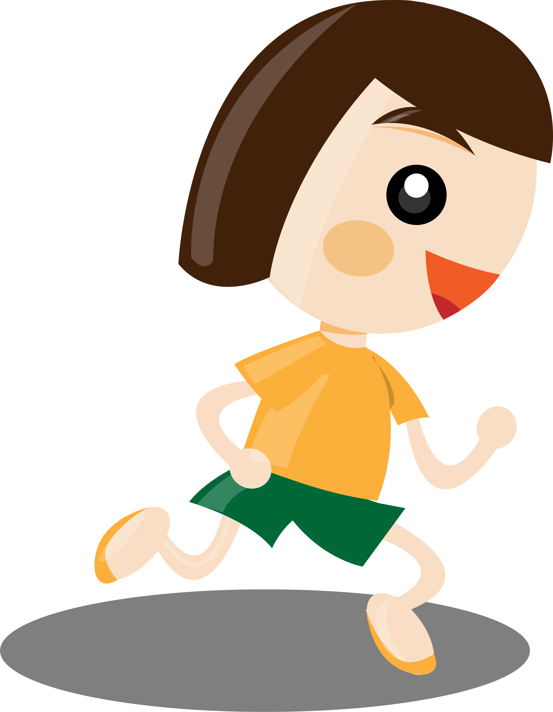 Person Running Clipart Image - Cartoon Girl Running Png (1864x2400)