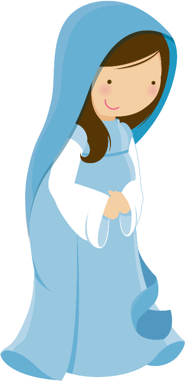 Danielle M - Mary Nativity Clip Art (440x900)