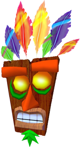 "it Is I, Aku Aku - Tiki From Crash Bandicoot (277x497)