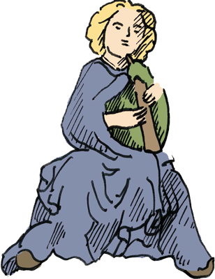 Skulptur Vom Südturm - Sitting (308x400)