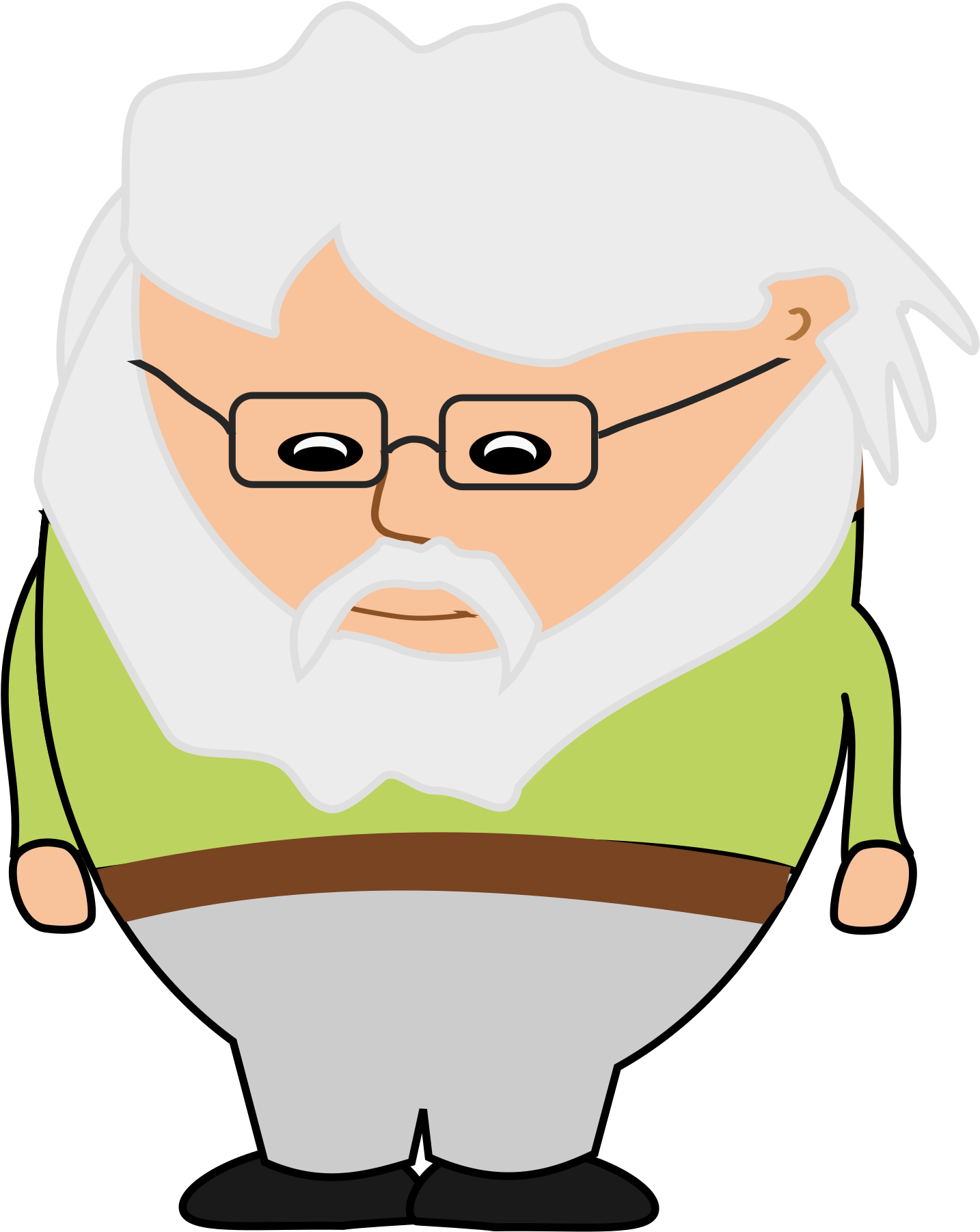 Big Image - Old Man Clip Art (2400x2400)