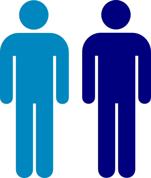 Clip Art People Blue (510x599)
