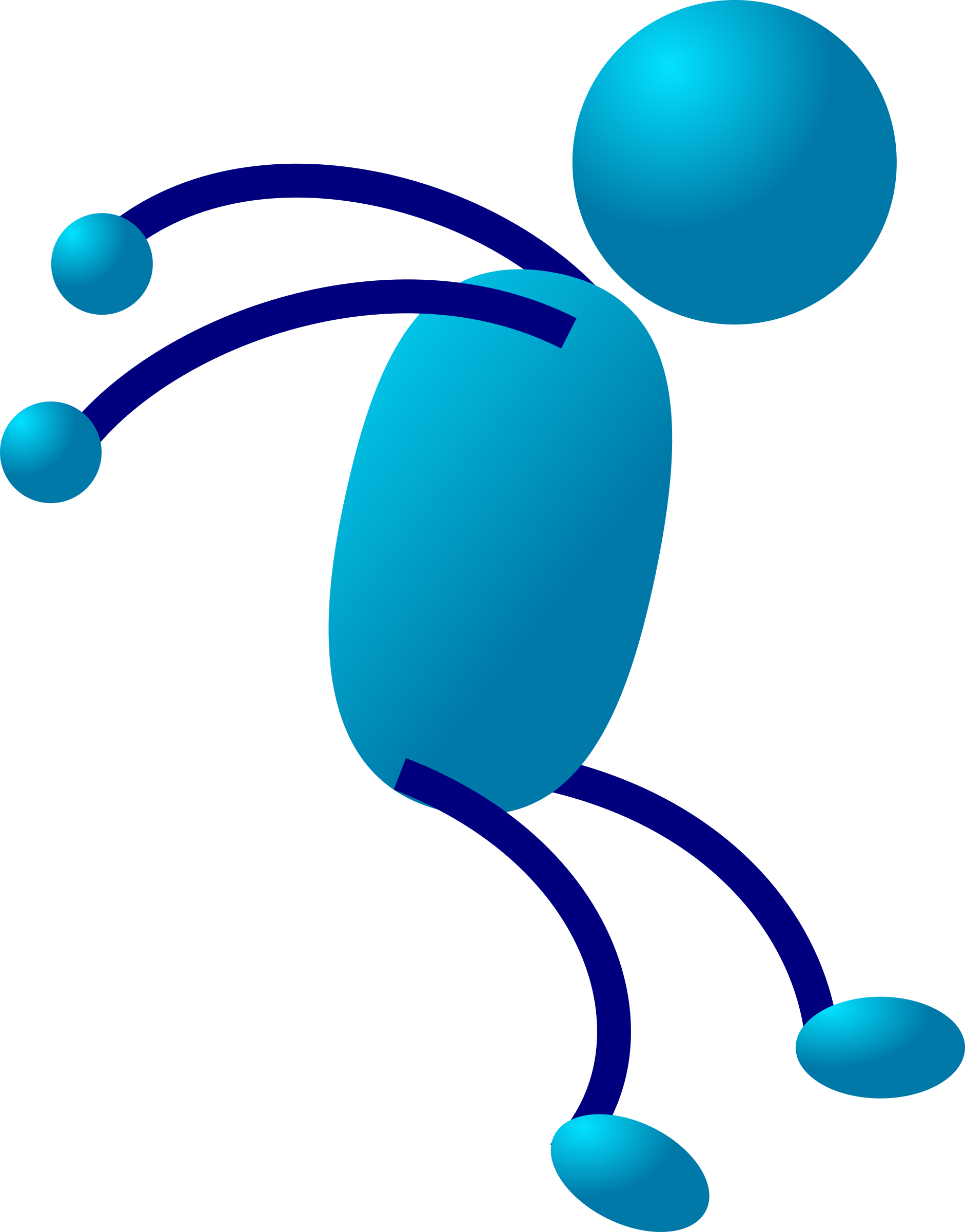 Stick Man 7 Clip Art At Clker Com Vector Clip Art Online - Stick Men Clip Art (1881x2400)