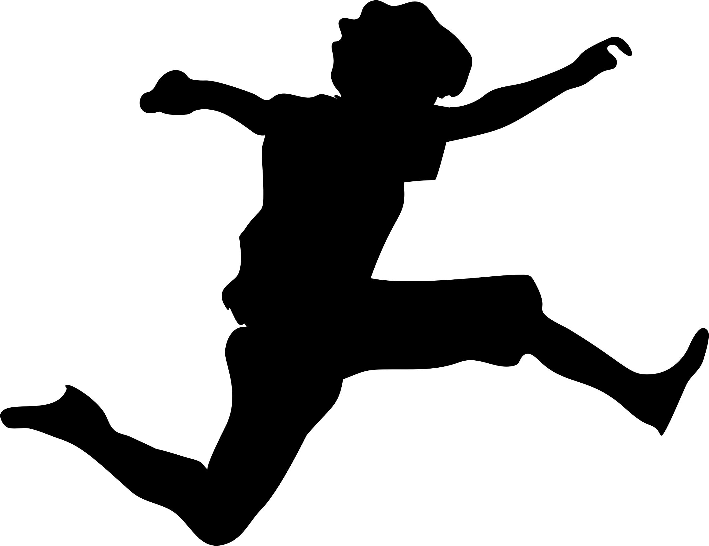 Jumping Boy Silhouette Icons Png - Boy Silhouette Clipart (2322x1788)