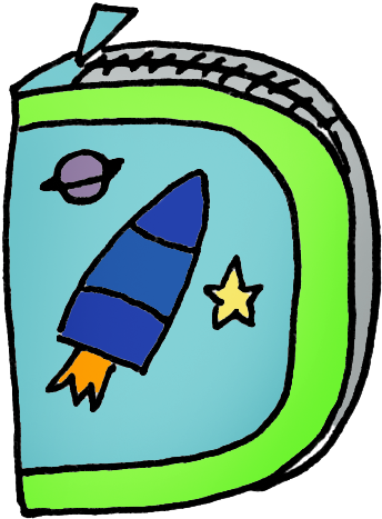 Mäppchen Clipart - Federmäppchen Bildkarte (451x589)