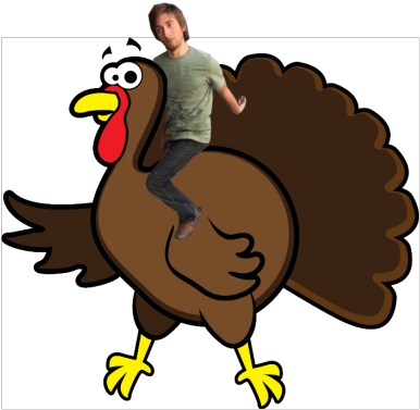 Free Turkey Cartoon Clipart - Happy Thanksgiving 2017 Funny (500x450)