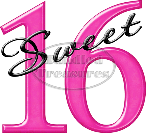 Sweet 16 Clip Art Pw7pla Clipart - Sweet 16 Cake Clip Art (525x480)