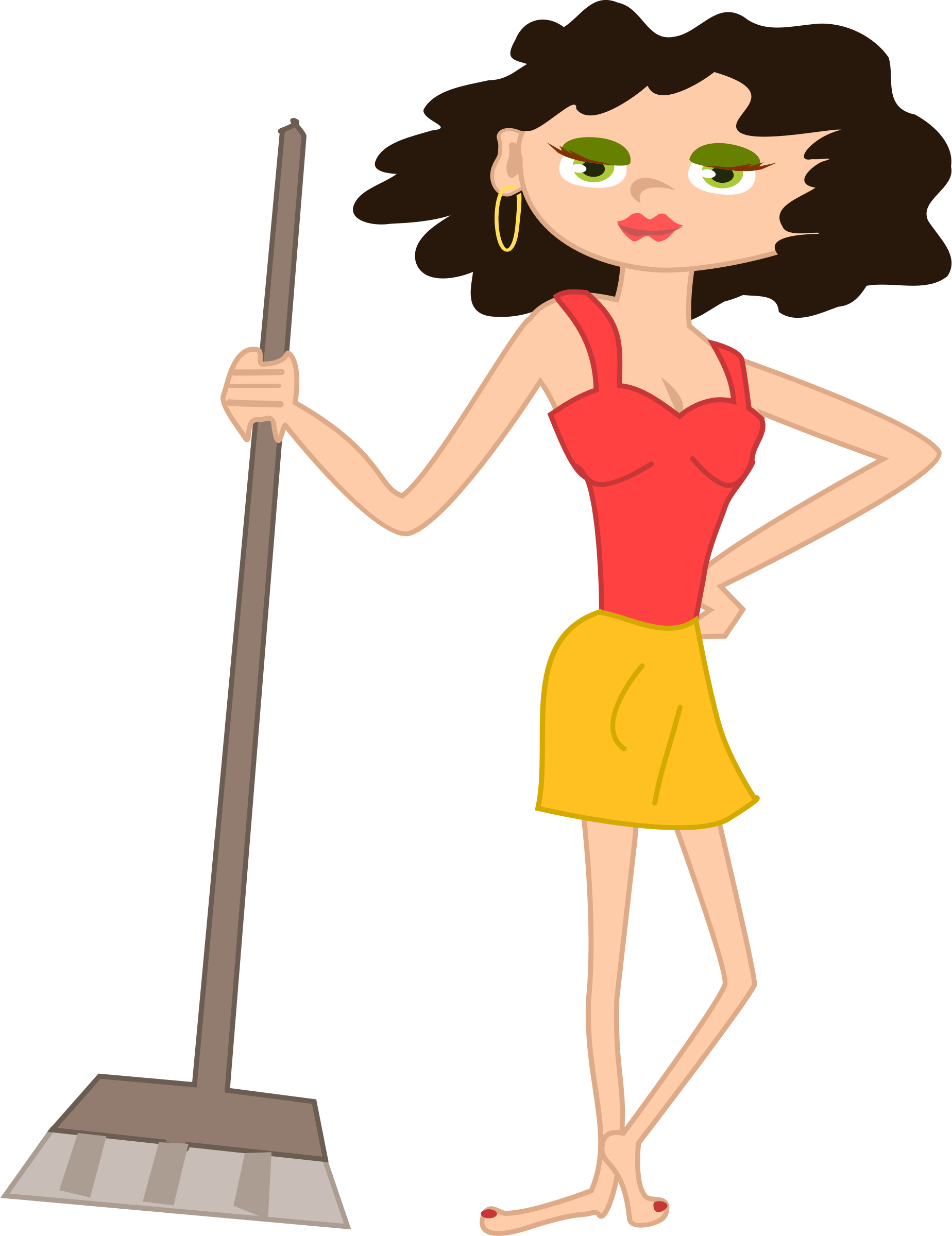 Big Image - Girl With Broomstick (1848x2400)