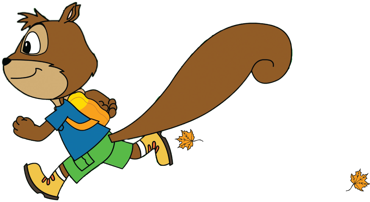 Chipper Running With Leaves - Running (1324x819)