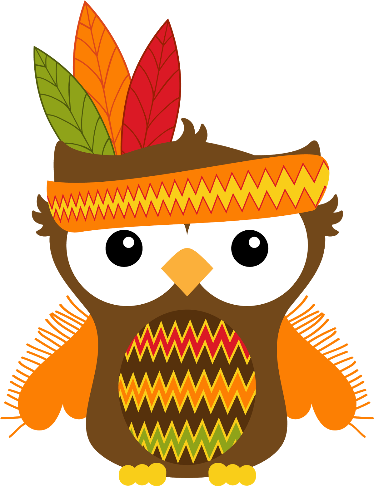 November - Owl Turkey Clipart (1600x1600)