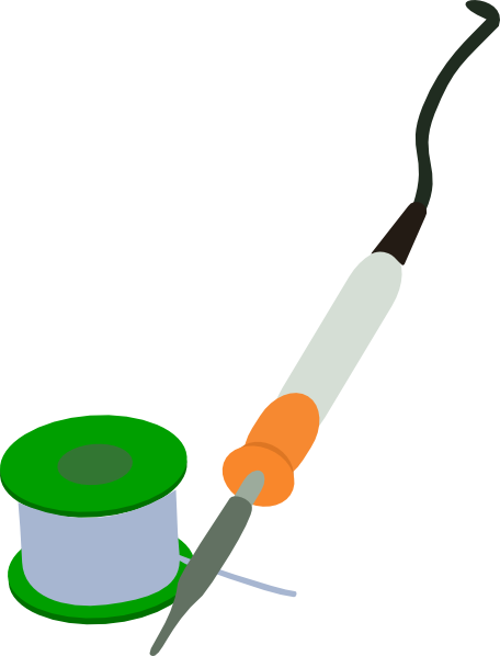 Electric Soldering Iron Solder Reel Clip Art - Soldering Iron Clip Art (456x598)