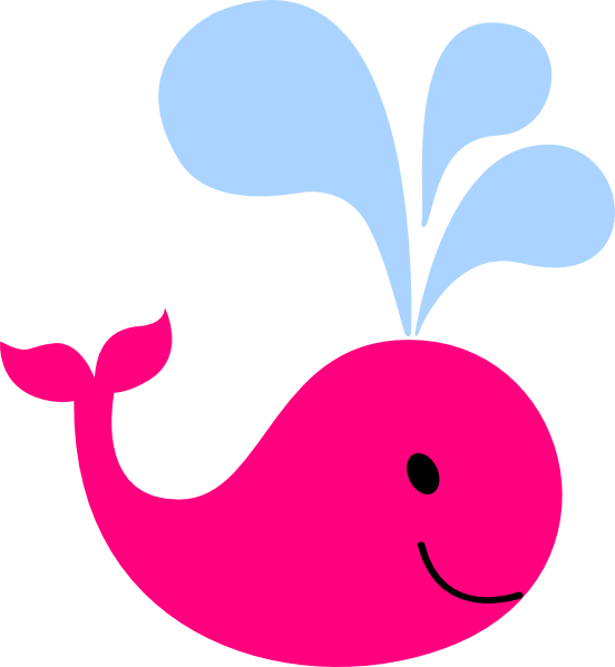 Anchor Clipart Pink Baby Whale - Pink Nautical Clip Art (552x599)