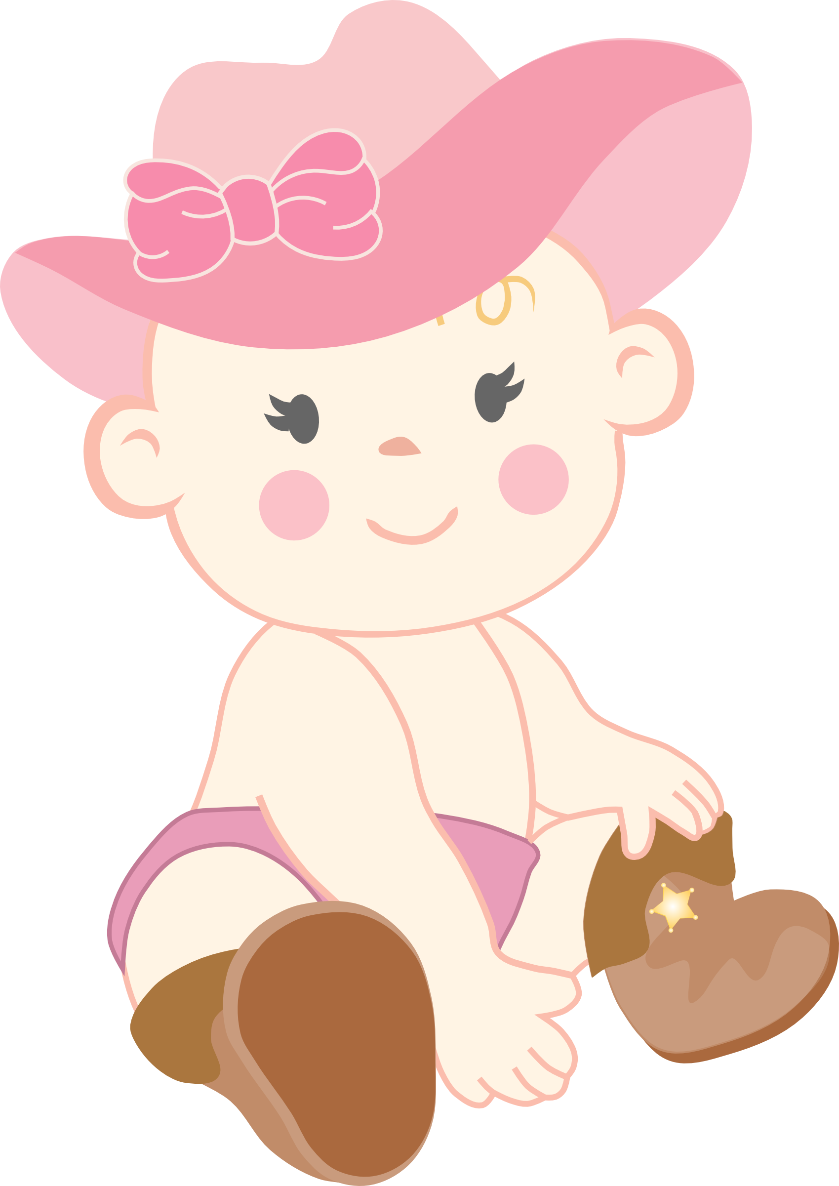 Western Theme Baby Shower Cake Clipart - Cowgirl Baby Shower Clipart (1699x2401)