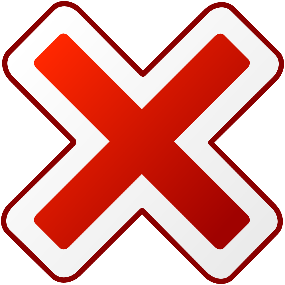 Cancel - Negative Clipart (1000x1000)