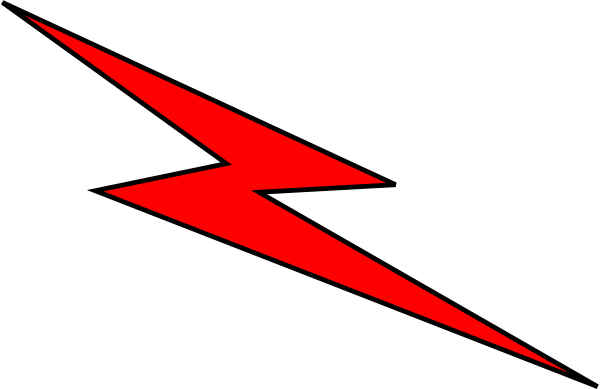 Bolt Clip Art - Red Lightning Bolt Clipart (600x389)