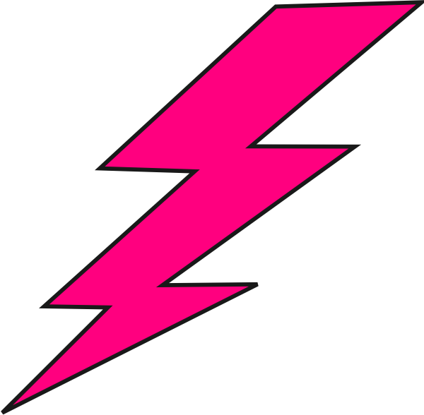 Hot Pink Lightning Bolt (600x588)