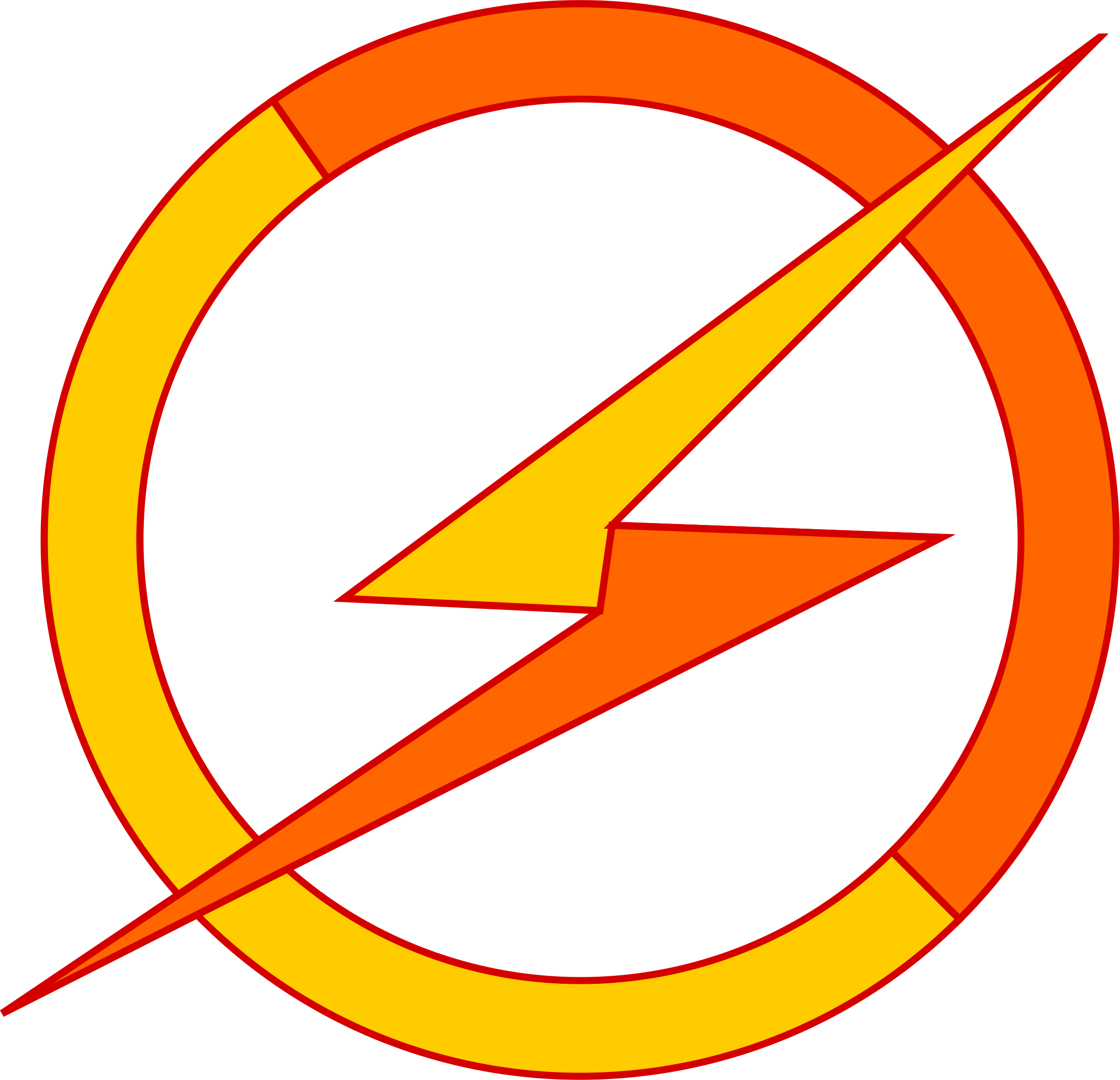 Lightning Bolt - Lighting Bolt With Circle (2376x2290)