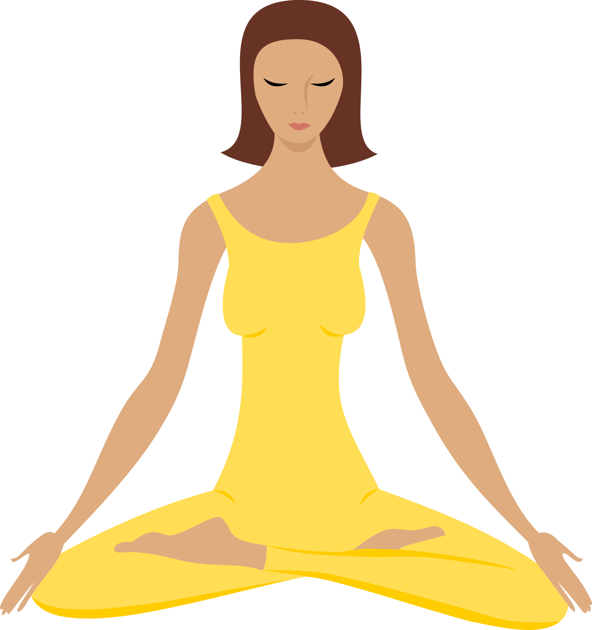 Meditating - Yoga Clipart Png (1979x2107)