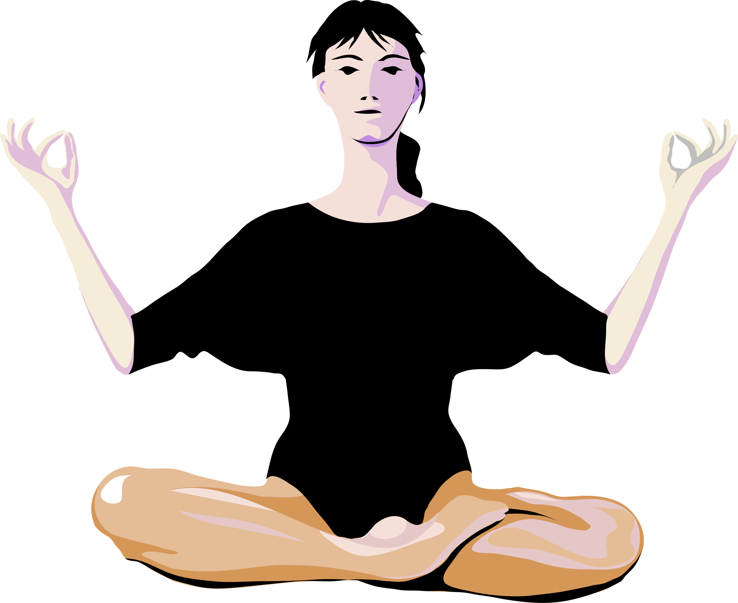 Big Image - Yoga Clip Art (2400x1963)