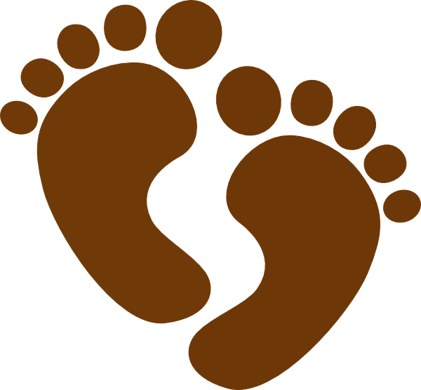 Brown Happy Feet Clip Art Vector Online Royalty Free - Baby Shower Clip Art (600x556)