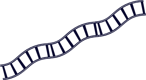 Film Bleumarin Clip Art - Film Strip Clip Art (600x328)