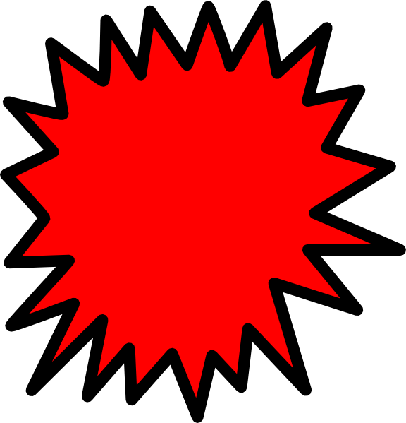 Starburst Clipart Clip Arts - Red Starburst Clip Art (576x599)
