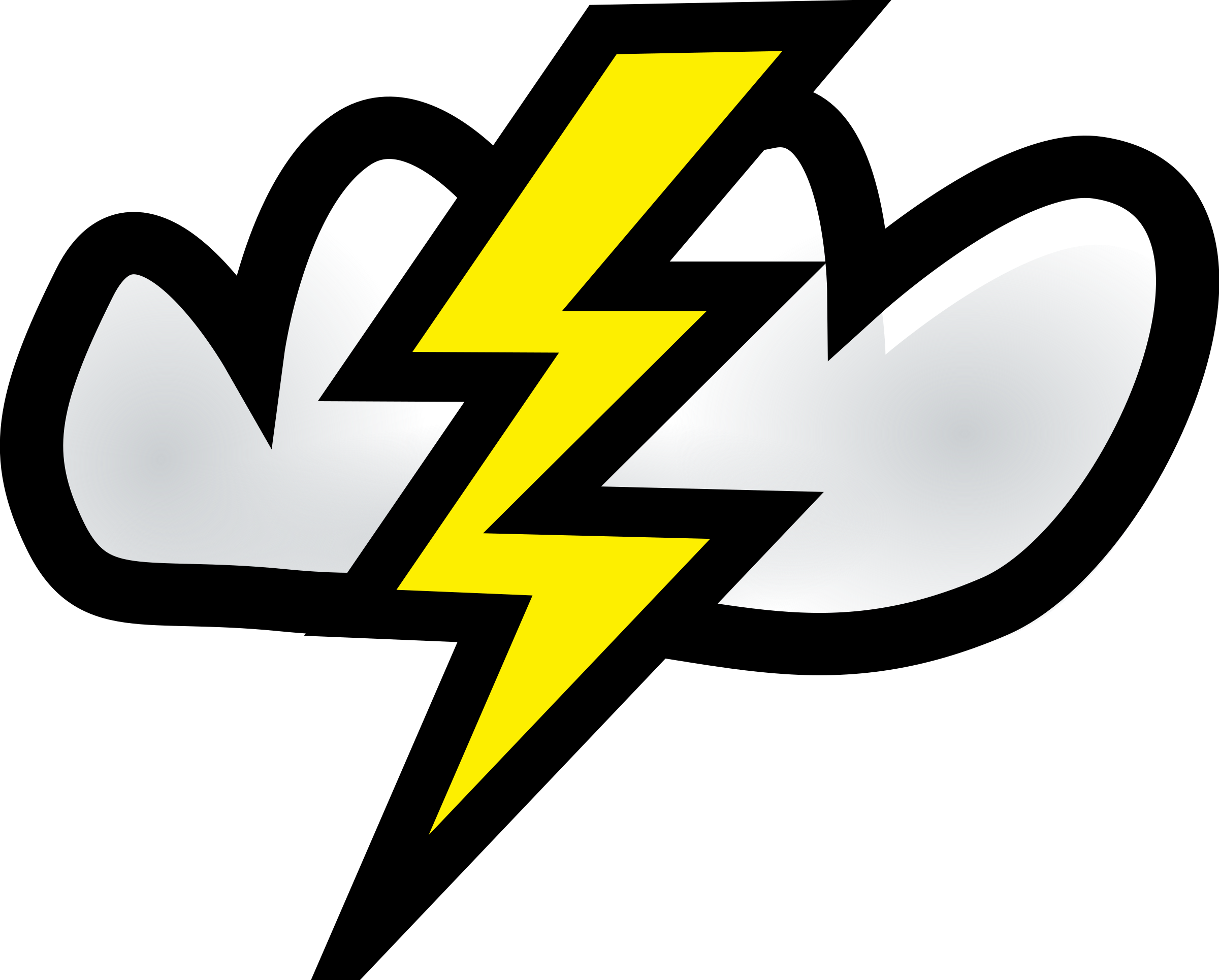 Black Thunder Clipart - Lightning Bolt Clipart (2400x1930)