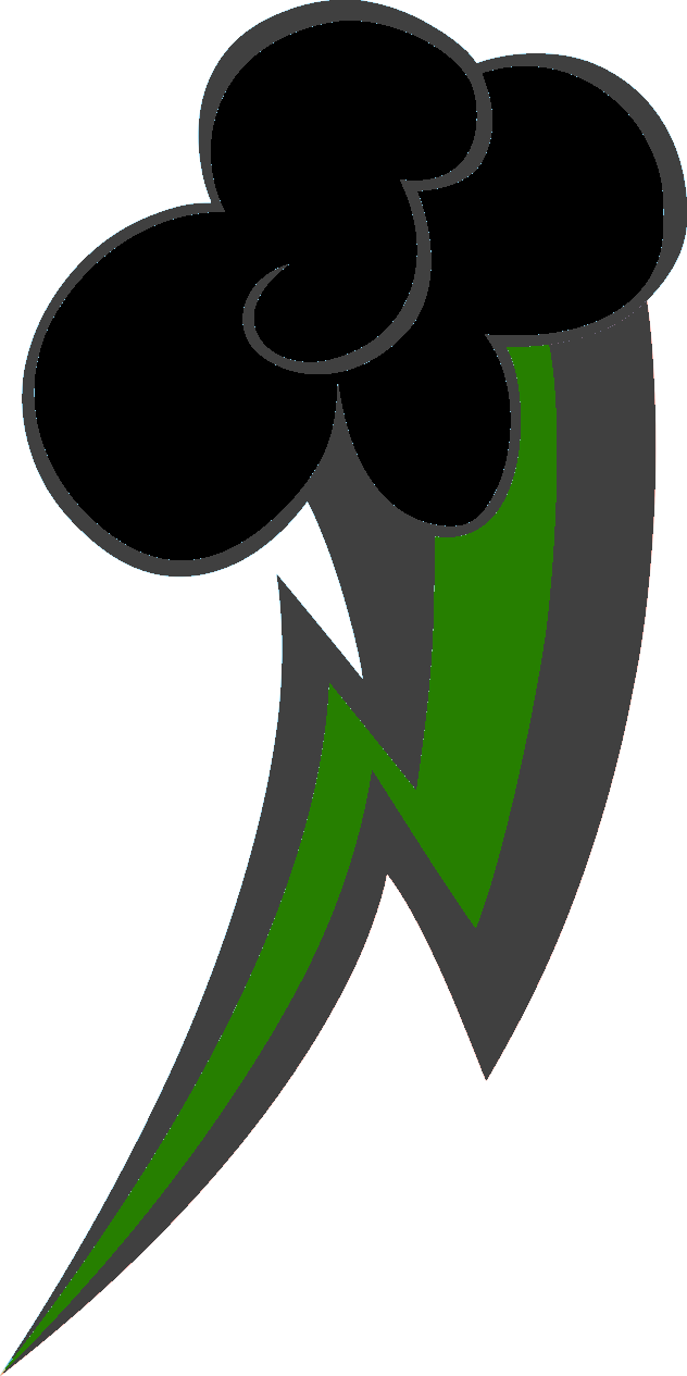 Green Lighting Bolt Hacts - Mlp Cutie Marks Lightning Bolt (632x1265)