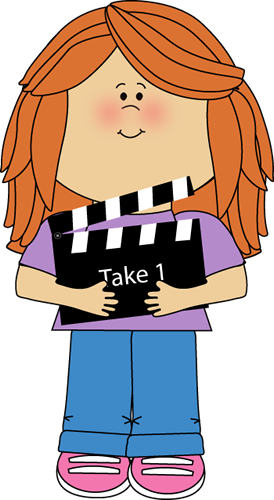 Movie Clapper Clipart Clipart Panda - Girl Film Director Clipart (274x500)