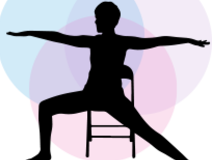 Chair Yoga Clipart - Chair Yoga Clip Art (417x315)
