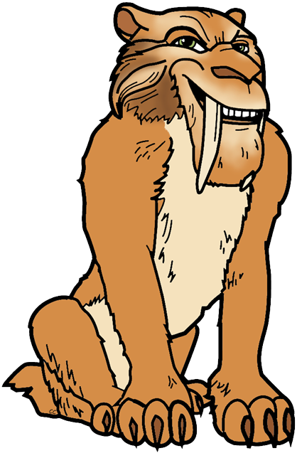 Images Were Colored And Clipped By Cartoon Clipart - Diego Ice Age Cartoon (418x637)