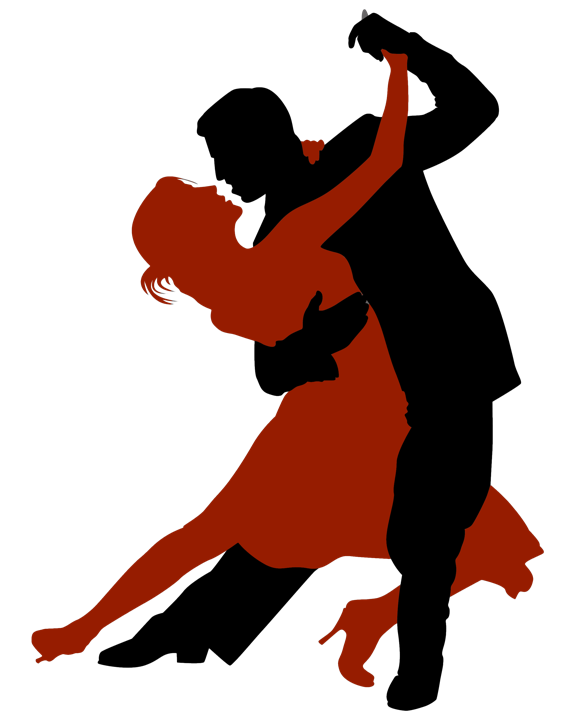 Danse Clipart Tango - Ballroom Dancing Silhouette (576x720)