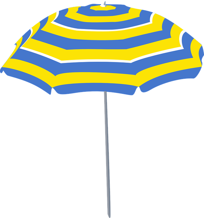 Beach Umbrella Cartoon (673x720)