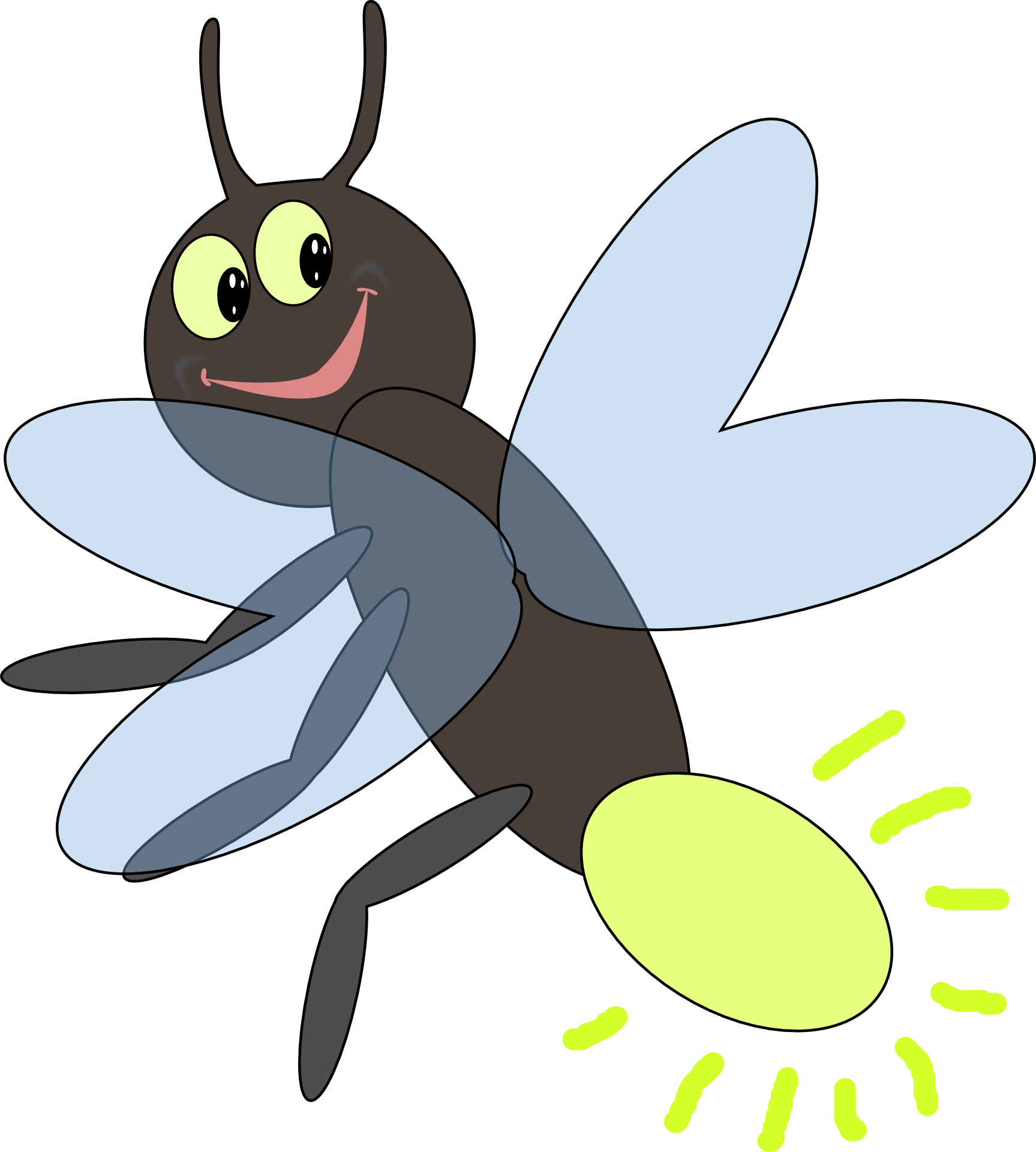 Lightning Bug Clipart - Insect Activities For Preschoolers (1727x1920)