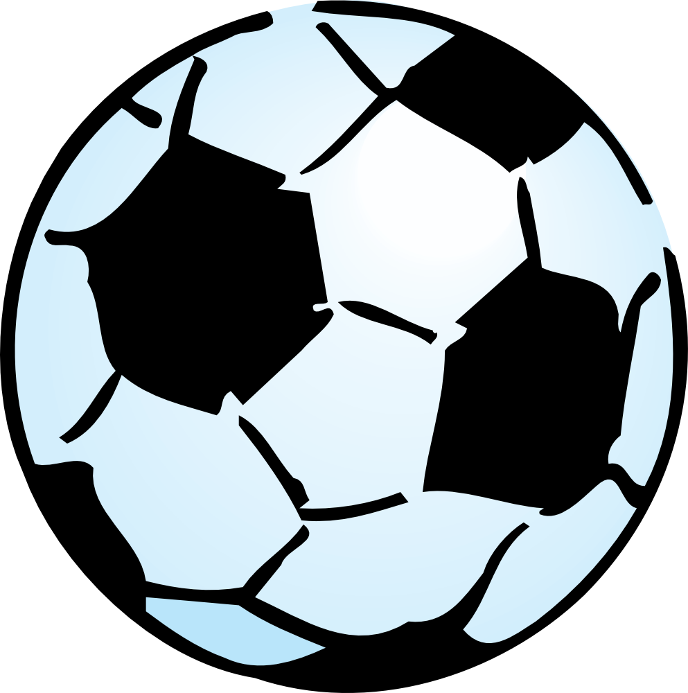 Glossy Cliparts - Cartoon Soccer Ball Png (993x1000)