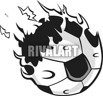 Lightning Soccer Ball Clip Art - Soccer Ball Clipart (361x337)