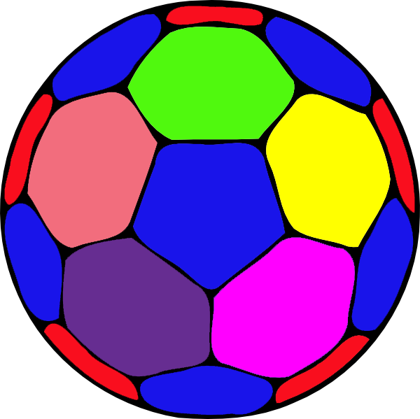 Big - Color Soccer Ball Clipart (600x599)