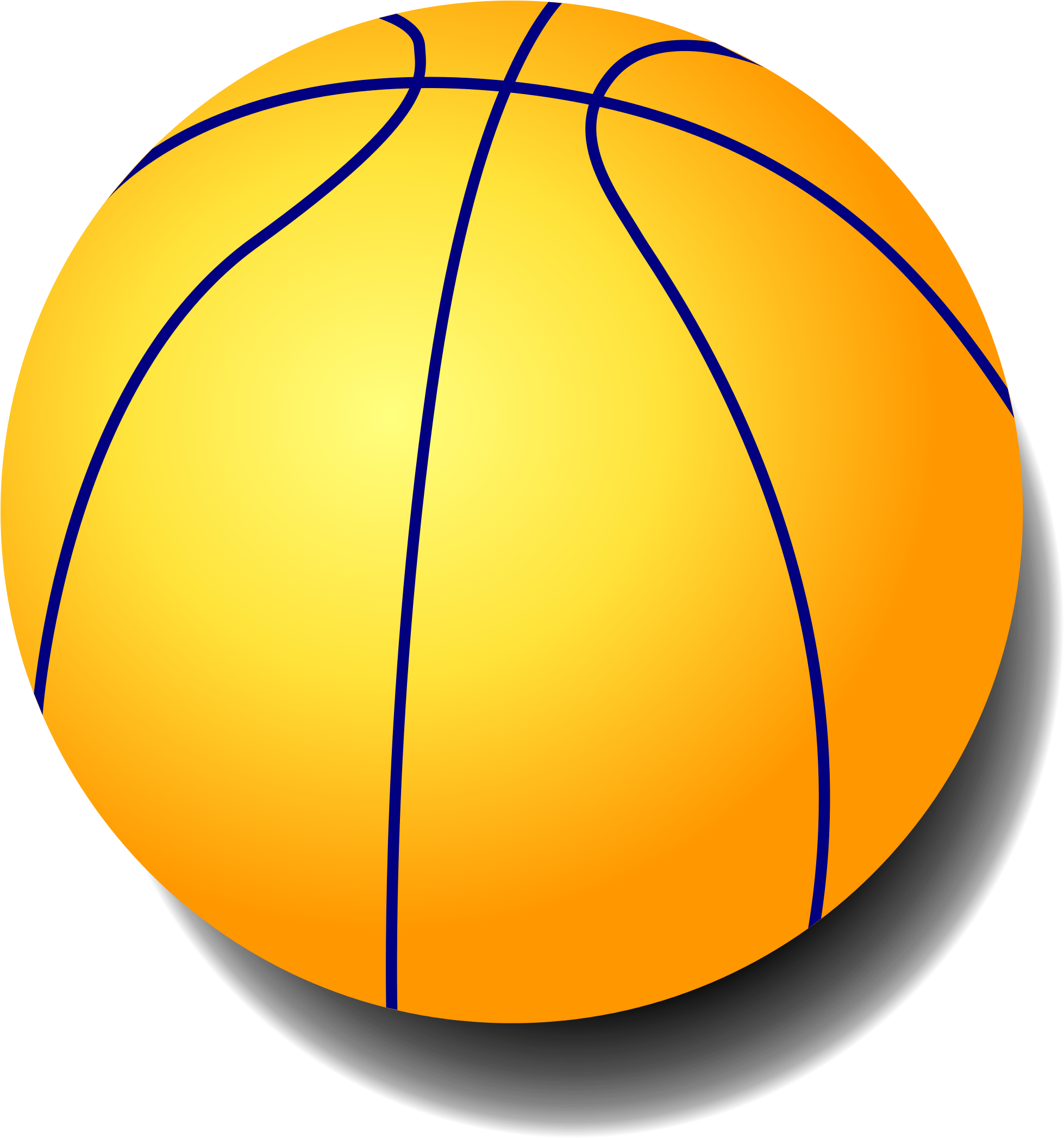 Basketball Ball Light - Yellow Basketball Png (2000x2093)