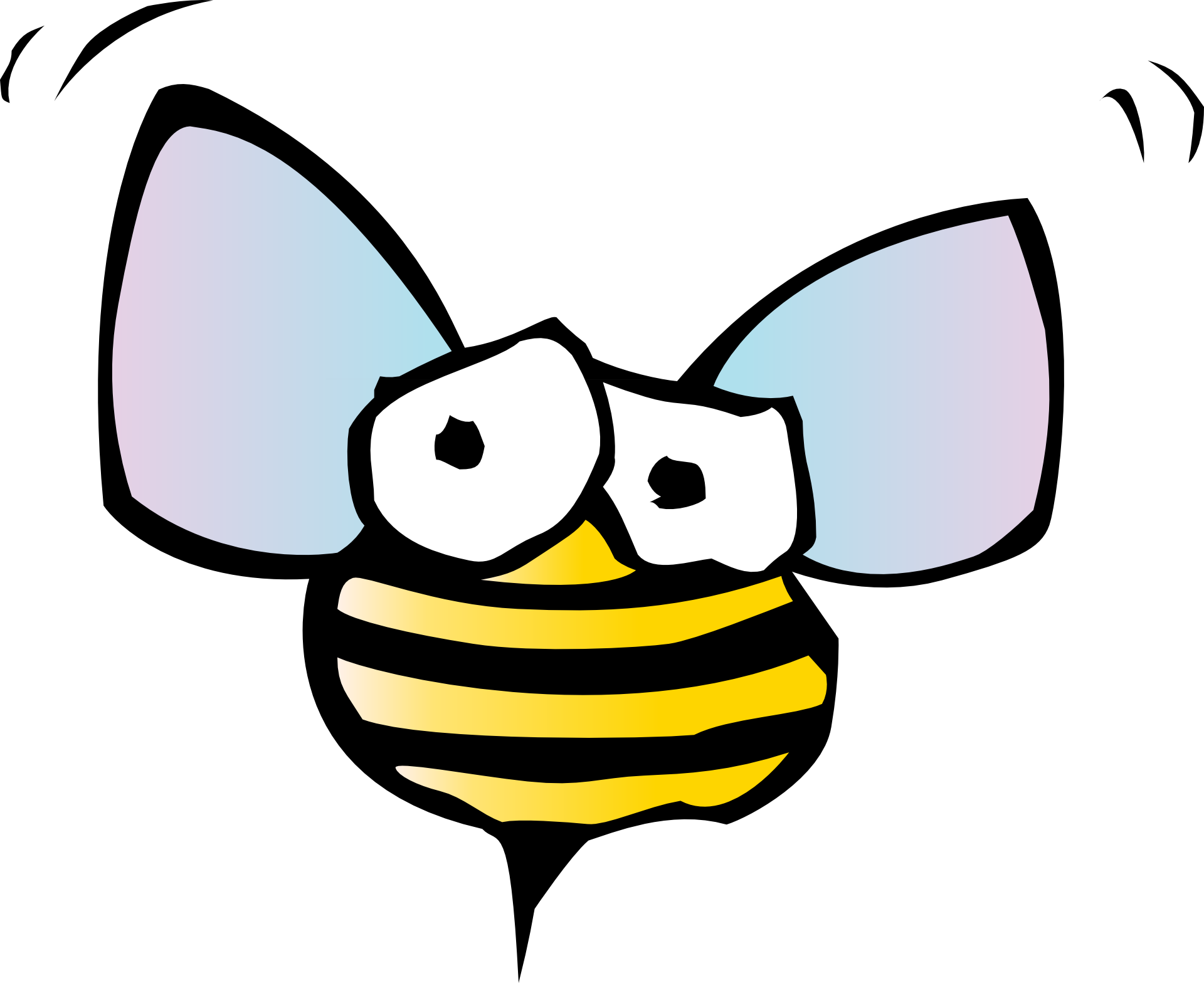 Clip Art Of Bees - Cartoon Bugs (918x750)